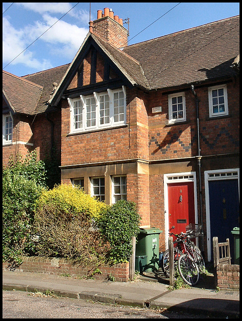 red door in the sun