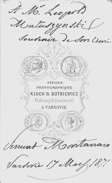 Vincenzo Montanaro's autograph at the back