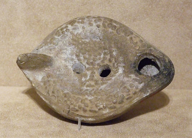 Clay Lamp with Jewish Symbols in the Metropolitan Museum of Art, February 2010