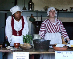 Girls inside the Adrience Farmhouse's Kitchen at the Queens County Farm Museum Fair, September 2008
