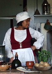 Girl inside the Adrience Farmhouse's Kitchen at the Queens County Farm Museum Fair, September 2008