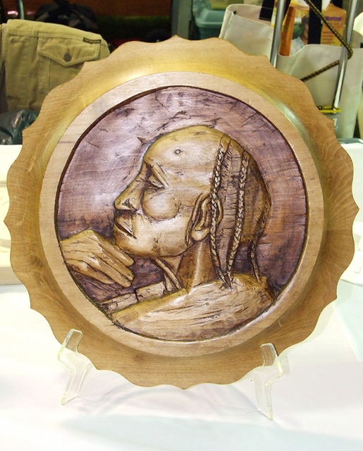 Wood Carving of a Woman at the Queens County Farm Museum Fair, September 2008