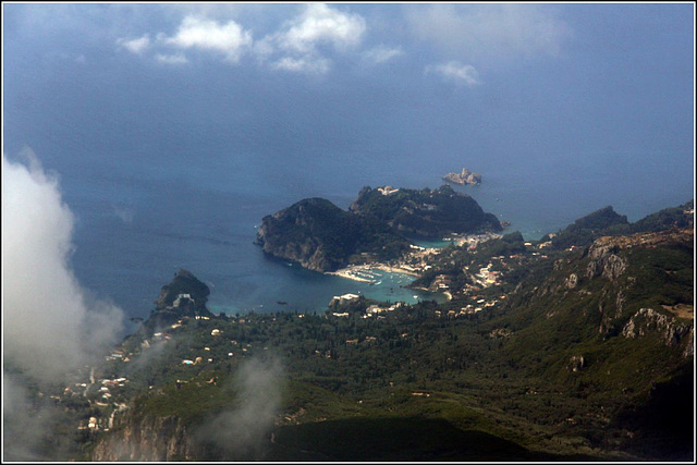 Paleokastritsa from the plane home