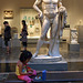 Marble Statue of a Youthful Herakles with a Little Girl for Scale in the Metropolitan Museum of Art, July 2007