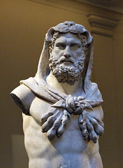 Detail of the Marble Statue of a Bearded Hercules in the Metropolitan Museum of Art, July 2007