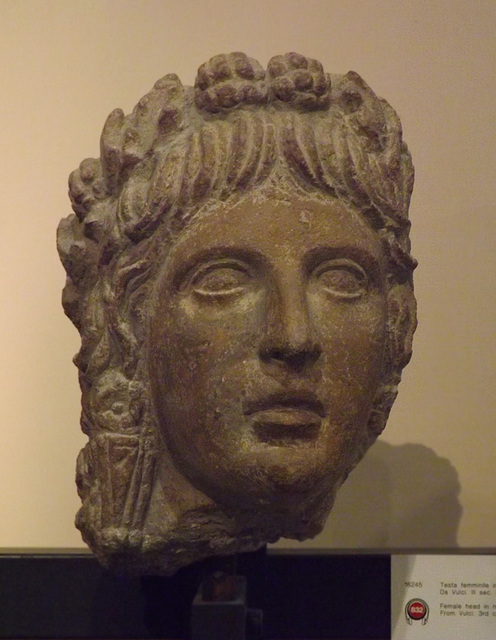 Nenfro Female Head from Vulci in the Vatican Museum, July 2012