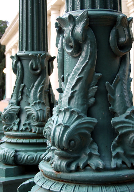 Detail of the Lampposts in front of the Boathouse in Prospect Park, August 2007