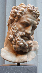 Roman Copy of a Marble Head of Herakles by Lysippos in the Metropolitan Museum of Art, July 2007