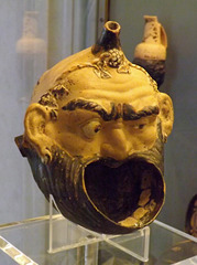 Askos Shaped with Two Grotesque Male Faces in the Vatican Museum, July 2012