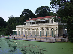 The Boathouse from the Bridge in Prospect Park, August 2007