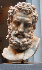 Roman Copy of a Marble Head of Herakles by Lysippos in the Metropolitan Museum of Art, July 2007