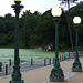 Lampposts in front of the Boathouse in Prospect Park, August 2007