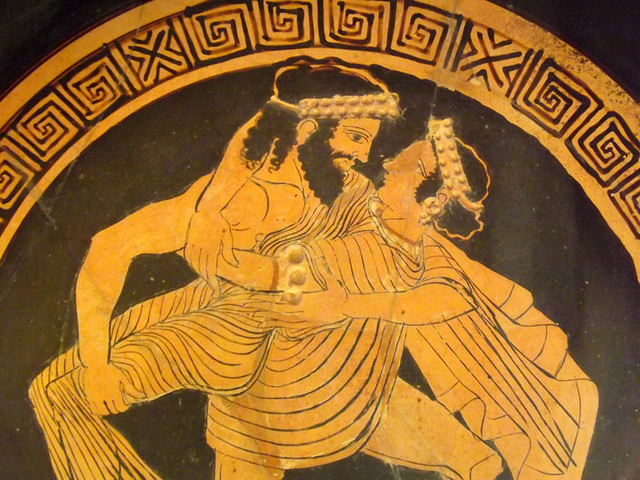 Detail of an Etruscan Red-Figure Kylix from Vulci in the Vatican Museum, July 2012