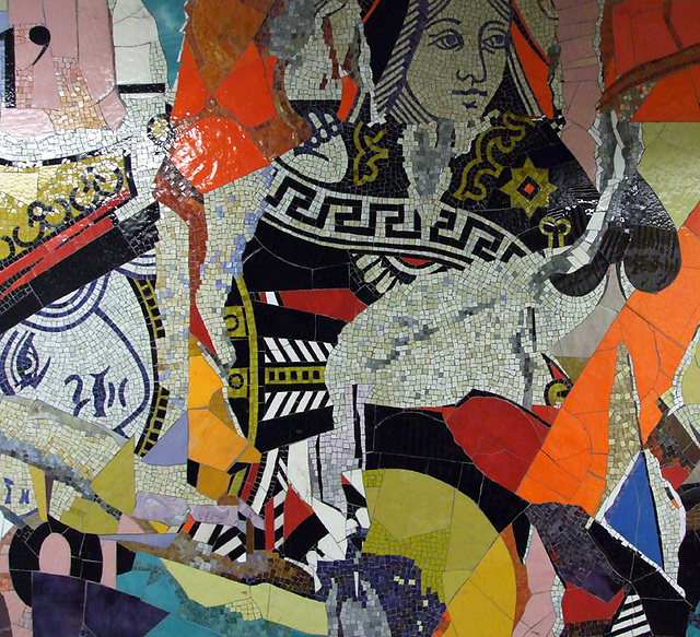 Mosaics by Stephen Johnson in the DeKalb Avenue Subway Station in Downtown Brooklyn, May 2008