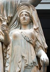 Detail of a Marble Statue of Dionysos Leaning on an Archaistic Female Figure in the Metropolitan Museum of Art, Sept. 2007