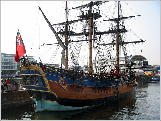 HMS Endeavour in Cardiff Bay