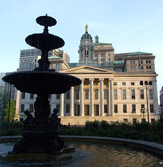 Fountain and Borough Hall in Downtown Brooklyn, May 2008