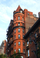 Detail of a Building with a Turret in Brooklyn Heights, May 2008