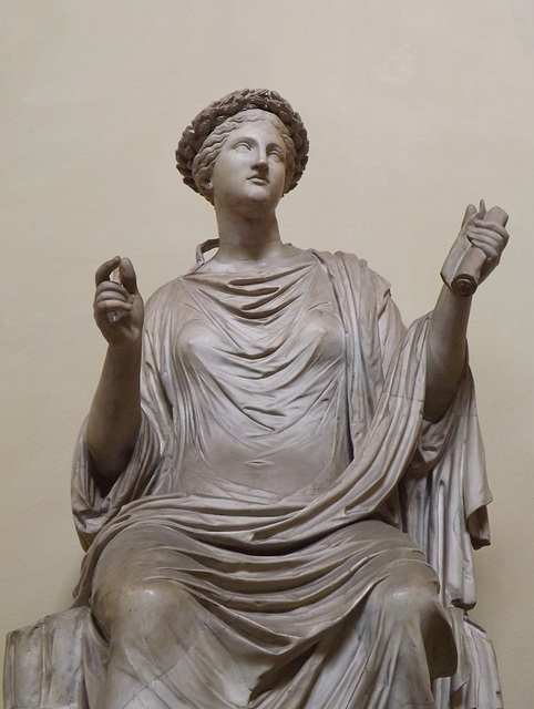 Detail of a Statue of a Poetess in the Vatican Museum, July 2012