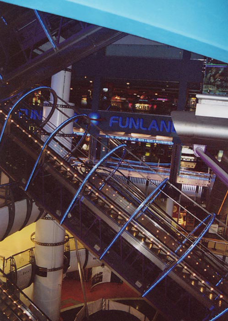 The Escalators in the Trocadero in London, March 2004