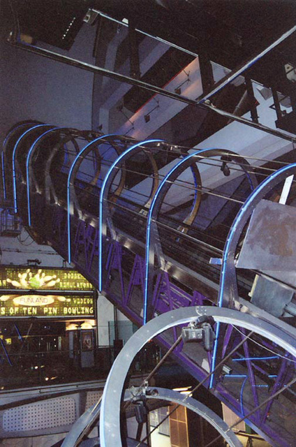 Escalators in the Trocadero in London, 2004