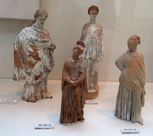 Terracotta Figurines of Hellenistic Women in the Metropolitan Museum of Art, July 2007