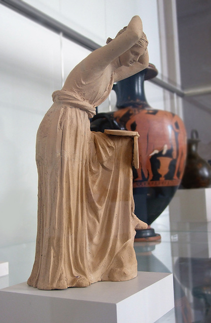 Terracotta Statue of a Woman Looking in a Box Mirror in the Metropolitan Museum of Art, July 2007