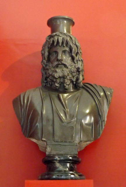 Bust of Serapis from Rome in the Vatican Museum, July 2012