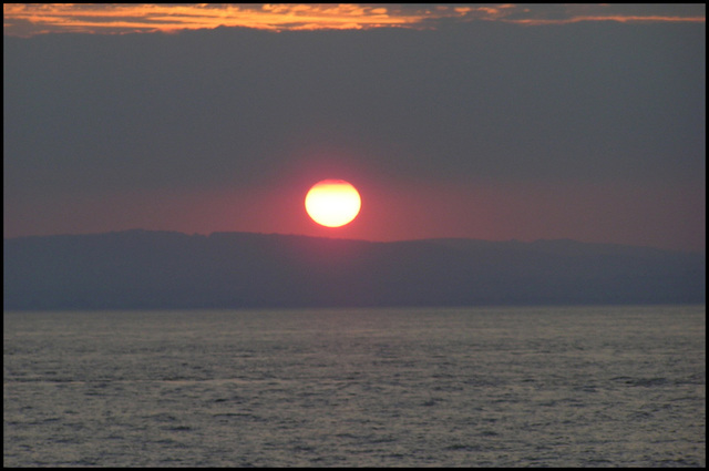 sunset over the channel