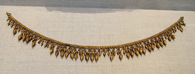 Greek Gold Strap Necklace in the Metropolitan Museum of Art, July 2007