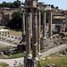 The Temple of Vespasian and the Temple of Saturn from the Tabularium in Rome, June 2012