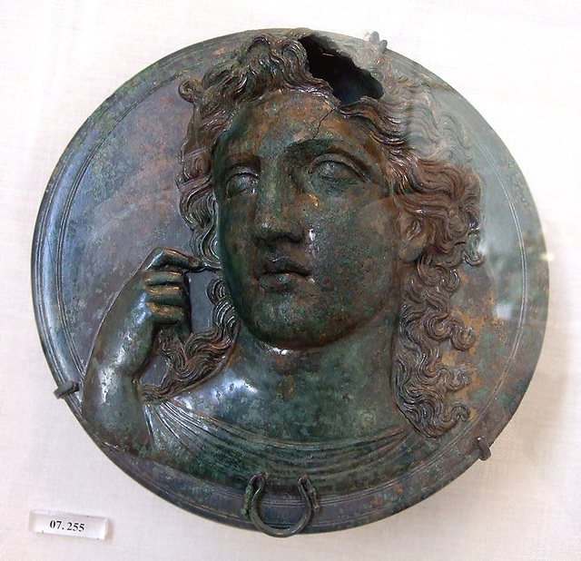 Hellenistic Greek Bronze Box Mirror with the Head of a Woman in the Metropolitan Museum of Art,  July 2007