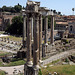 The Temple of Vespasian and the Temple of Saturn from the Tabularium in Rome, June 2012