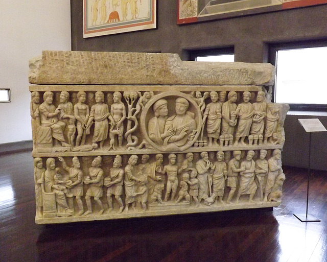 Early Christian "Dogmatic" Sarcophagus in the Vatican Museum, July 2012