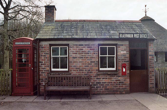 Post Office and Telephone Booth in the Museum of Welsh Life, 2004