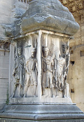 Detail of the Reliefs on the Piers of the Arch of Septimius Severus in the Forum Romanum, July 2012