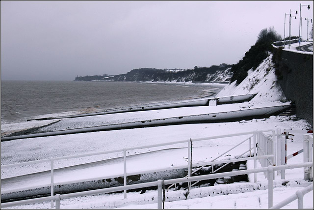 Snow on the beach