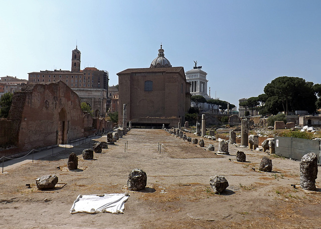 The Basilica Aemilia in the Forum in Rome, July 2012