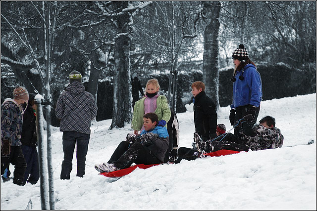 Kids in the snow