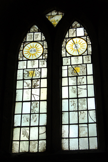 Detail of Stained Glass, Kirk Langley Church, Derbyshire