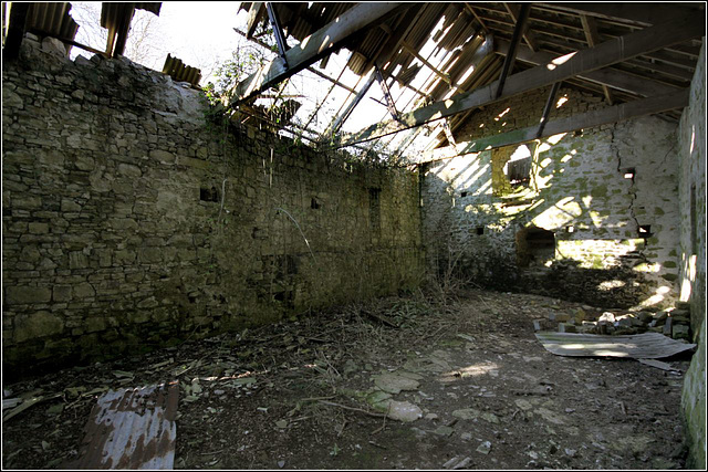 Inside the old Barn