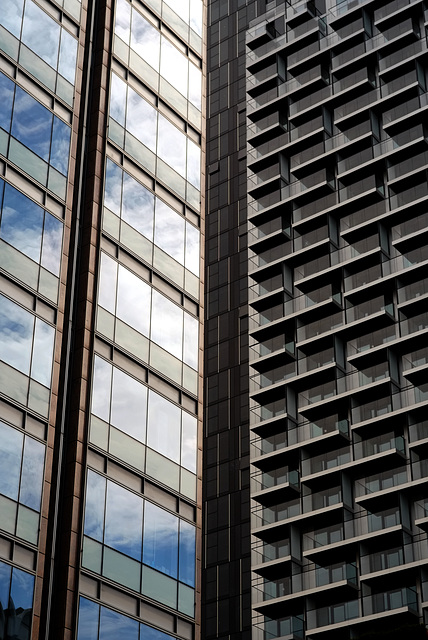 London Moorgate Towers XE-1 40mm Summicron 1