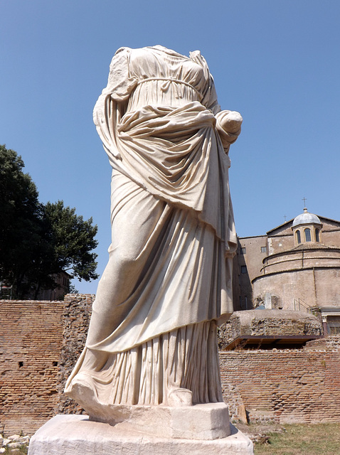 Statue of a Chief Vestal from the House of the Vestal Virgins in the Forum Romanum, July 2012