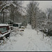 Hythe Bridge path in the snow