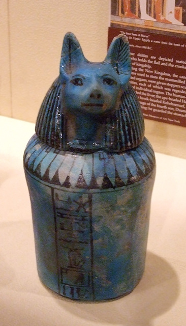 Faience Canopic Jar in the University of Pennsylvania Museum, November 2009