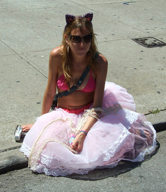 Seated Mermaid at the Coney Island Mermaid Parade, June 2007