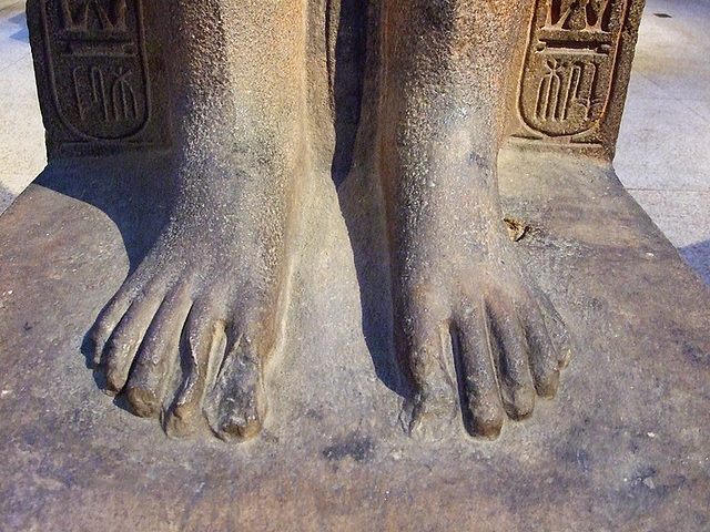 Detail of a Statue of Ramesses II in the University of Pennsylvania Museum, November 2009