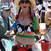 Girl Wearing Stuffed Toys at the Coney Island Mermaid Parade, June 2007