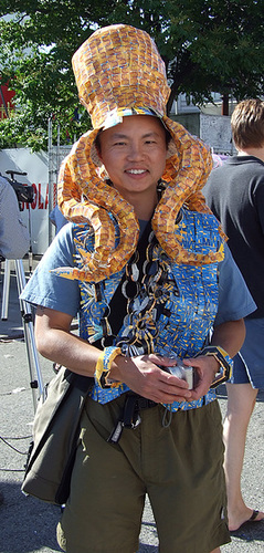 MetroCard Squid Guy at the Coney Island Mermaid Parade, June 2007