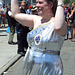 Dancing Silver Mermaid at the Coney Island Mermaid Parade, June 2007